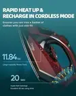 Anti-Drip, Ceramic Soleplate, 3 Temperature Set 1500W Cordless Iron with Steam