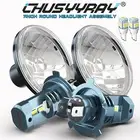 Fit Chevy Nova 1963-1978 DOT 7" inch white LED Headlight Hi/Lo Sealed Beam