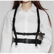 Faux Leather Harness Belt Camel - One Size