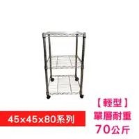 在飛比找PChome24h購物優惠-【我塑我形】45 X 45 X 80 cm 三層附輪收納式鐵