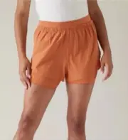 NWT Women Athleta Mile Marker 2 in 1 Short Copper Orange Size S