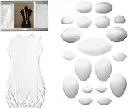 BENJOY Pro Modular Dress Form Padding Plus Size Kit (24 Pieces) – Adjustable Body Form Padding Set for Sewing and Mannequin – Adult Female Dress Padding – Dress Making and Tailoring Accessories White