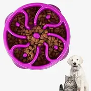 Ecixniy - Dog Slow Feeder Bowl - Flower-Shaped Slow Feeder Bowl for Dogs, Cats, and Other Pets, Collapsible Pet Bowl to Slow Down Eating, Ideal Dog and Cat Bowl for Healthier Eating (M Size)