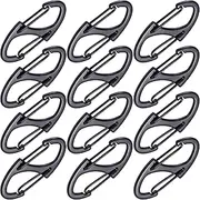 Alpinleux 12 Pcs Zipper Clips Anti Theft Deterrent, Dual Opening Zippers Pull Replacement, Zipper Locks for Backpacks, Camping, Suitcases (Black)