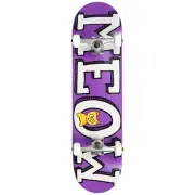 Meow Skateboard Complete Logo Purple 8.25"
