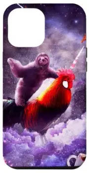 iPhone 12 Pro Max Outer Space Sloth Riding Chicken Unicorn - Donut Case