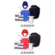 Karate Sparring Gear Set Arm Leg Guards Adjustable Padded Taekwondo Chest Pad