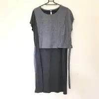 在飛比找Yahoo!奇摩拍賣優惠-a la sha Qummi 條紋拼接綁帶洋裝 連身裙 短袖