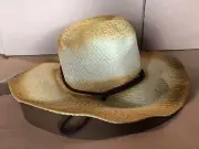 Cowboy Hat UNISEX OSFM Made W/Naturally Renewable Resources Tea Stain Color