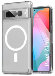 For Google Pixel 7a Magnetic Clear Case Shockproof Slim Cover Protector