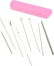 Ipetboom 8Pcs Stainless Steel Ear Wax Removal Tools Durable Ear Cleaning Picks Design with Comfortable Grip for Daily Use