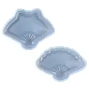 Beautiful Fan Resin Casting Mould Handmade DIY Making Art Craft Cake Decorations