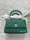 NWT CHANEL 22A GREEN COCO Handle Small Caviar GHW Microchip w/Receipt