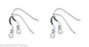 200 Solid Sterling SILVER 925 FRENCH HOOKS Bead Ball + Coil EarWires Earrings
