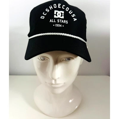 DC Shoe Co. USA Allstar Decorative Adjustable Hat Rare New With Tags Black