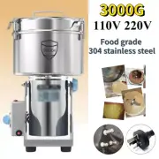 Commercial Electric Grinder Herb Wheat Powder Mill Machine 3000g Grain Cereal