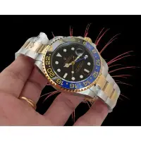 在飛比找Yahoo!奇摩拍賣優惠-現貨熱銷-Rolex 自動錶帶全不銹鋼型 GMT MASTE