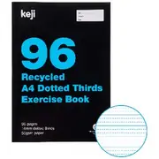 Keji A4 55gsm 14mm Recycled Dotted Thirds Exercise Book 96 Pg