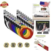 10 Pack 3ft Color-Coded XLR Microphone Cables with Heavy-Duty Connectors