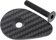 Oshhni Carbon Fiber Bicycle Headset Top Cap Bike Headset Top Cover Stylish Cycling Accessories Replacement Bike Stem Cap for Biking
