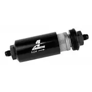 Aeromotive Black Inline Filter -8AN Male 40 Mic / 2" Od Stainless Mesh - ARO12378