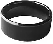 HECERE Waterproof Ceramic NFC Ring, NFC Forum Type 2 215 496 bytes Chip Universal for Mobile Phone, All-round Sensing Technology Wearable Smart Ring, Wide Surface Fasion Ring for Men or Women, 12#, ceramic