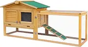 Topet Chicken Coop Rabbit Hutch Large Wooden Pet House Run Cage Outdoor Farm Animals Pet Habitat (Pt-hutch-kht-2045)