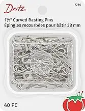 Dritz 7216 Safety Pins, Curved, Size 2, Nickel (40-Count)