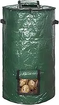 Compost Bin Bag – Organic Garden Waste Bags with Strong Handles, PE Compost Bin | Outdoor Yard Waste Storage Bags for Leaves Grass Home Garden Composting Sustainable Gardening Accessories