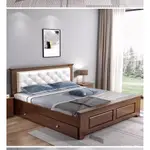 1.2米儲物床 簡約實木床 現代1.8米經濟型雙人床 出租屋簡易單人床架