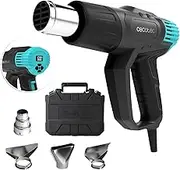 Cecotec Hell Gun 9500 Vision Heat Gun. 2000W, Digital Control, Ultra-Fast Heating, 4 Heads, Hands-Free, Adjustable Temperature 50-600 ºC, 2 Levels of Air Power, Case