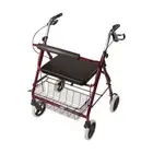 DMI Walker Rollator Lightweight Extra-Wide Heavy-Duty Curved Padded Backrest