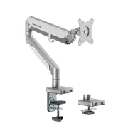 Humanmotion Single Screen Epic Gas Spring Monitor Arm Matte - Silver [T2-1]