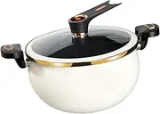 WeiLaiKeQi 8L Micro Pressure Cooker with Lid, Ideal for Cooking Soups and Stews, Non Stick Design, White