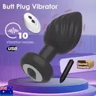 Device Pleasure Thrusting Anal Butt Plug Vibrating Women Sex Toy