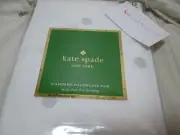 New Kate Spade Standard Pillowcase Pair MINI DECO DOT SHEETING ~Gray Polk Dot