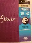 Elixir 80/20 Bronze Acoustic Guitar Strings POLYWEB Extra Light Warm And Fast