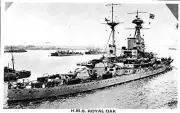 British Royal Navy Battleship HMS Royal Oak SHIPPING NAVAL OLD PHOTO