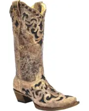 CORRAL Women's Stingray Inlay Cowgirl Boot Snip Toe - A3188