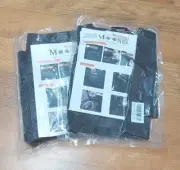 Lot Of 2 Moonet Net 2-Layer Car Mesh Organizer Hook Pouch Holder Small Black NEW