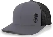 [Trenz Shirt Company] Men's Upside Down Pineapple Embroidered Mesh Back Trucker Hat Baseball Cap