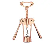 Wing Corkscrew Wine Bottle Opener All-In-One Stainless Steel Winged Corkscrew Used In Kitchen Chateau Restaurant Bars,Rose Gold