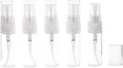 5 Pcs 2ml Glass Sample Vials Spray Mini Fragrance Atomizer Perfume Sample Bottles Containers Empty Tiny Perfume Sprayer