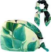 [YTYVAGT] Scrub Caps Women,Scrub Hats Suitable for Women,Crow Bird Feather Leaves