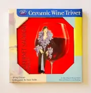 Ceramic Wine Trivet Cork Backing NIB - Faire Ladies Series (Cabernet Sauvignon)