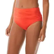 Carmen Marc 281420 Valvo Sunlit Seas Ruched Bikini Bottoms, Size Small