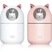 2Pcs Cute Mini Humidifier USB Colorful Night Light Home Silent Air Humidifier