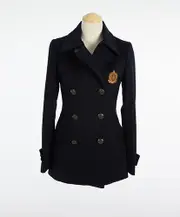 [kpop Idol Look] Navy Blue Women's Coat School Uniform Jacket School Uniform Student Outfit