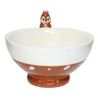 在飛比找momo購物網優惠-【sunart】迪士尼 陶瓷杯緣餐碗 杯緣公仔飯碗 奇奇(餐