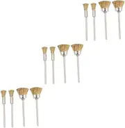 Minkissy 3sets Multi-functional Nail Drill Brush Set Soft Brush Cleaning Tool for Wire Nail Drill Bits for Cleaning 4pcs*3